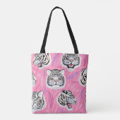 White Tiger Roar: Dschungel-Regenwaldmuster Tasche (Rückseite)