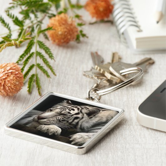 White Tiger Schlüsselanhänger (Seite)