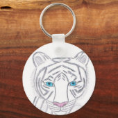 White Tiger Schlüsselanhänger von KellyMDesign (Vorderseite)