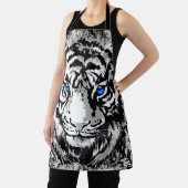 White Tiger Schürze | Schwarz-weißes Tigerfeld (InSitu)