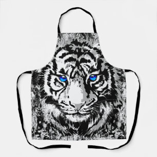 White Tiger Schürze Schwarz-weißes Tigerfeld