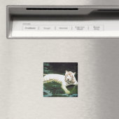 White Tiger Schwimmen friedlich Magnet (In Situ (Geschirrspüler))