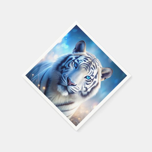 White Tiger Serviette (Ecke)
