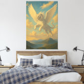 White Tiger • Sky Ascension | ManJiangHong Fine Ar Leinwanddruck (Insitu (Schlafzimmer))