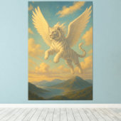 White Tiger • Sky Ascension | ManJiangHong Fine Ar Leinwanddruck (Insitu (Holzboden))