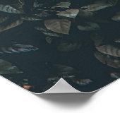 WHITE TIGER STEHEND AUF GRAY STONE POSTER (Ecke)