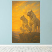 White Tiger • Sunlit Peak Ancestral Lineage | ManJ Leinwanddruck (Insitu (Holzboden))