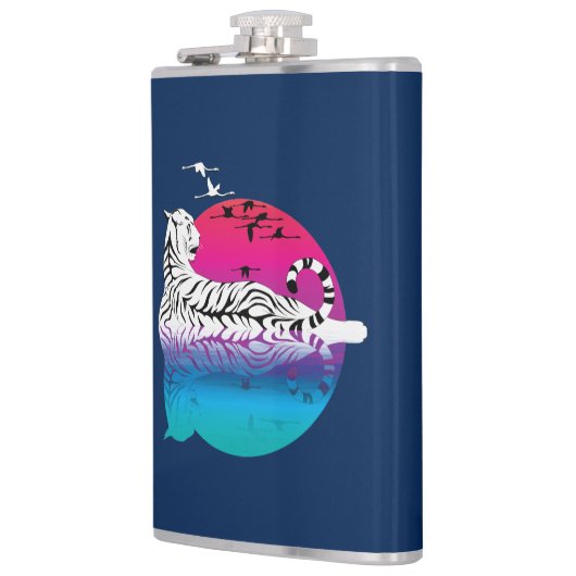 White Tiger Sunset Flachmann (Links)