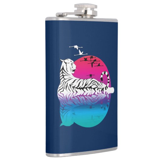 White Tiger Sunset Flachmann (Rechts)