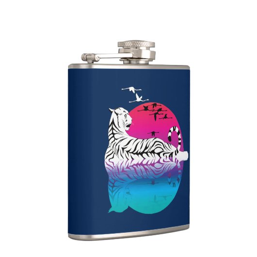 White Tiger Sunset Flachmann (Rechts)