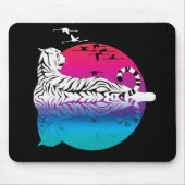 White Tiger Sunset Mousepad (Vorne)