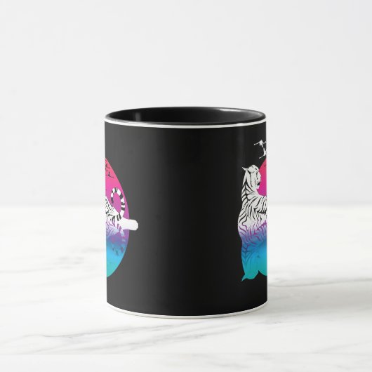 White Tiger Sunset Tasse (Zentrum)