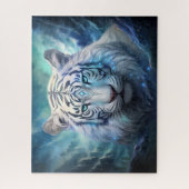 White Tiger Surreal Mysasy Fantasy Art Puzzle (Vertikal)