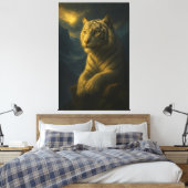 white tiger, tiger art, big cat art, wildlife pain leinwanddruck (Insitu (Schlafzimmer))