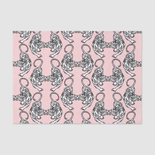 White Tiger Tissue Paper Seidenpapier (Vorderseite)