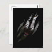 White Tiger Torn Claw Wild Safari Tierkatze Postkarte (Vorne/Hinten)