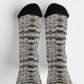 White Tiger Tree Bark Patterned Socken (Oben)
