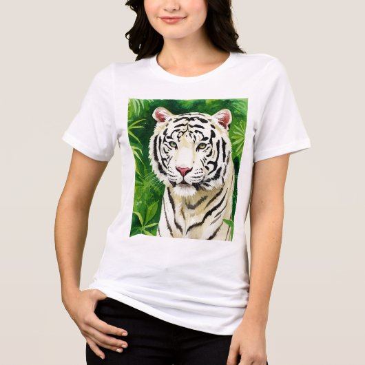 White tiger Tri-Blend shirt (Vorderseite)