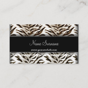 White Tiger und Black Business Card Visitenkarte