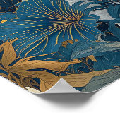 White Tiger Wall Art | Jungle Botanical Poster (Ecke)