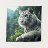 White Tiger Wandteppich (Vorderseite)