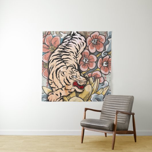 White Tiger Wandteppich (Beispiel)