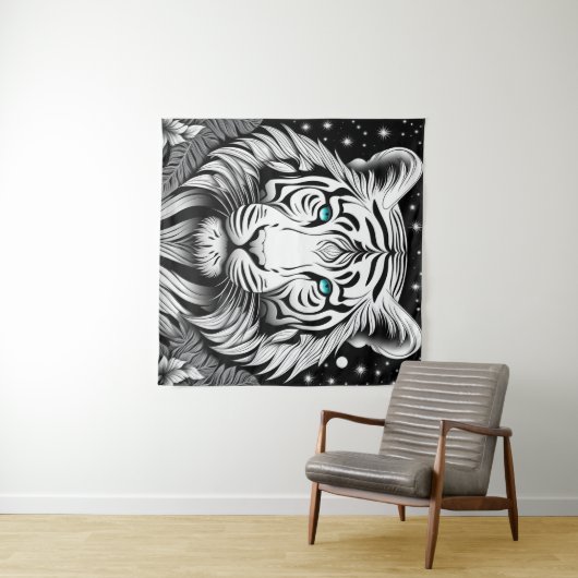 White Tiger Wandteppich (Beispiel (Horizontal))