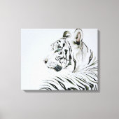 White Tiger Watercolor Leinwanddruck (Vorderseite)