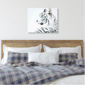 White Tiger Watercolor Leinwanddruck (Insitu (Schlafzimmer))