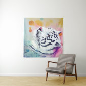 White Tiger Wild Nature Tierfarben Malerei Wandteppich (Beispiel (Horizontal))