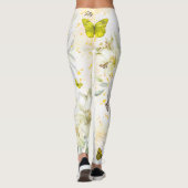  White Tiger Yellow Butterfly Gold Stardus Leggings (Rückseite)