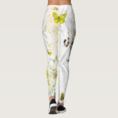 White Tiger Yellow Butterfly Leggings (Rückseite)