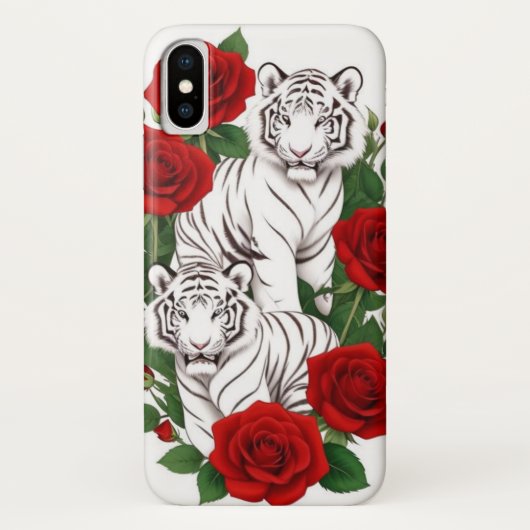 White Tigers Case-Mate iPhone Hülle (Rückseite)