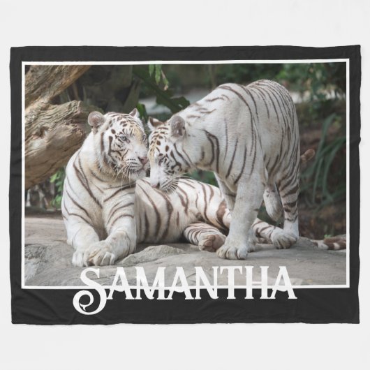 White Tigers Fleecedecke (Vorderseite (Horizontal))