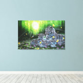 White Tigers Leinwanddruck (Insitu (Holzboden))