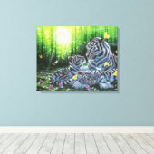 White Tigers Leinwanddruck (Insitu (Holzboden))