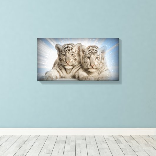 White Tigers Leinwanddruck (Insitu (Holzboden))