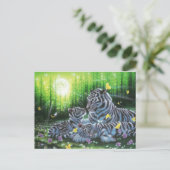 White Tigers Postkarte (Stehend Vorderseite)