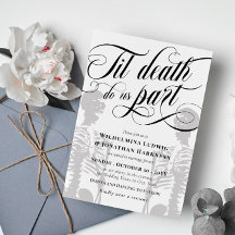White Til Death Do us Part Skeleton Wedding