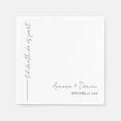 White Til Death Minimal Wedding Napkin Serviette (Vorderseite)
