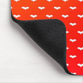White Tiny Bats Red Mousepad (Ecke)