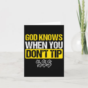 White Tip Barkeeper Barman Waiter Pub Geschenk Karte