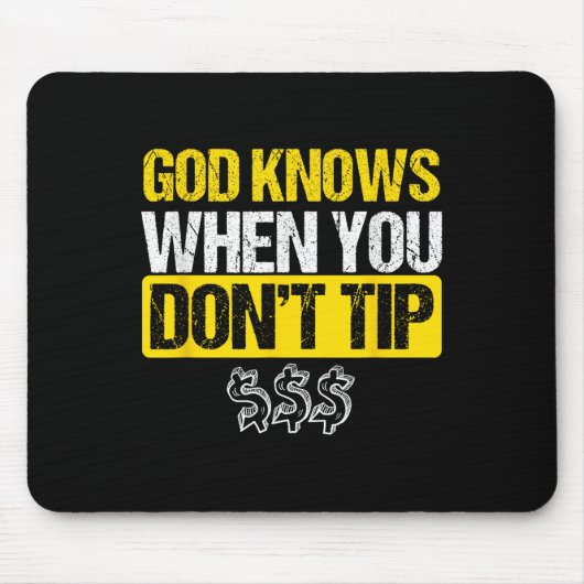 White Tip Barkeeper Barman Waiter Pub Geschenk Mousepad (Vorne)