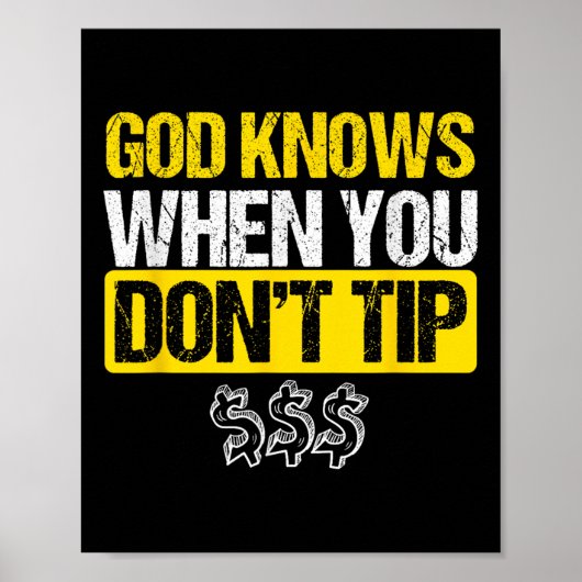 White Tip Barkeeper Barman Waiter Pub Geschenk Poster (Vorne)