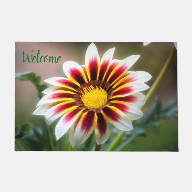 White Tipped Gazania Doormat Fußmatte (Vorderseite)