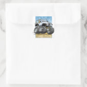 White_TJ Quadratischer Aufkleber (Tasche)