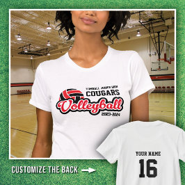 White Tomball JH Cougars Volleyball 2023-2024 T-Shirt