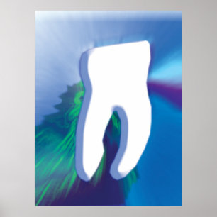 White Tooth Dental Art Zahnarzt Orthodontist Poste Poster