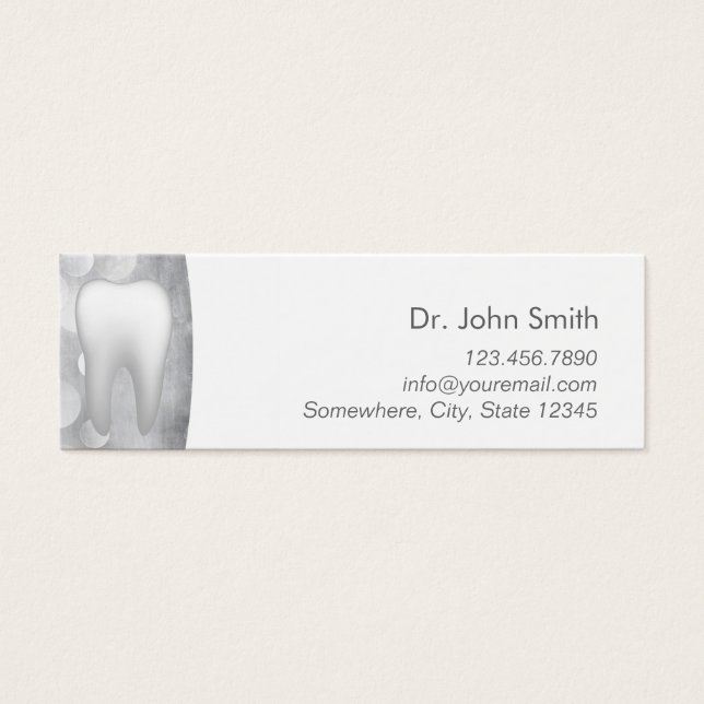 White Tooth Silver Mini Dental Termin (Vorderseite)