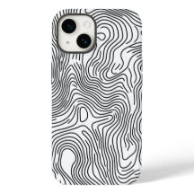 White Topographic Line Art 🌍